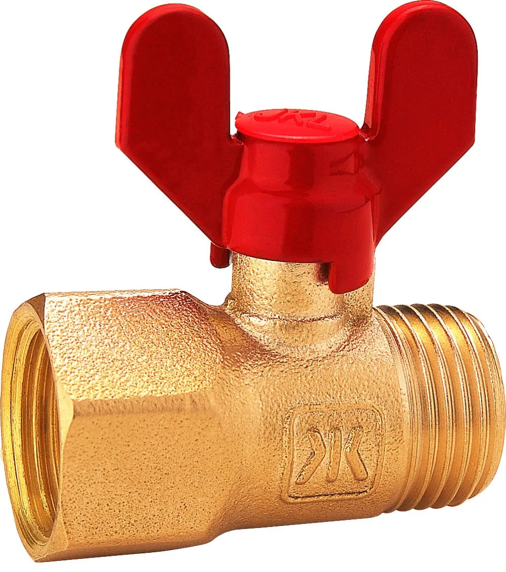 Brass Ball Cock Valve Brass Mini Ball Valve Pn10 With Red Handle Brass