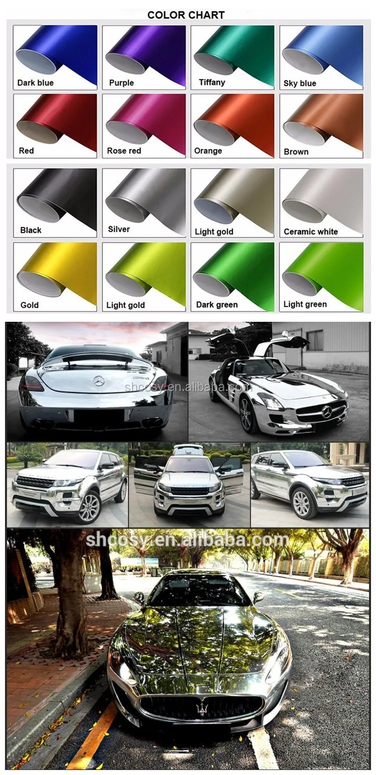 huren Aap Klusjesman Metallic Glossy Mirror Car Wrap Folie Chrome Vinyl Wrap For Color Changing  - Buy Chrome Wrap Vinyl Film,Car Wrap Folie Chrome,Chrome Vinyl Wrap  Product on Alibaba.com