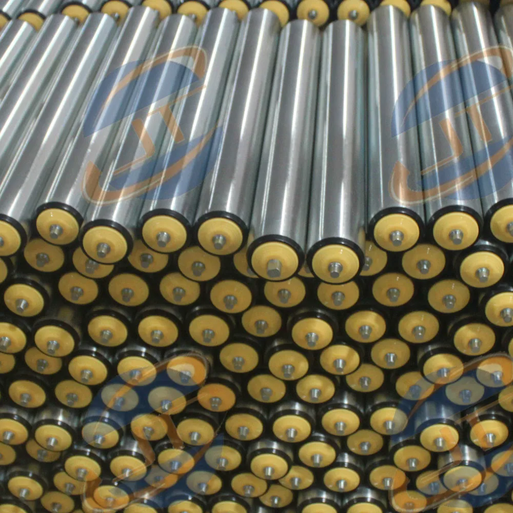 
ISO9001 Certificated Gravity Conveyor Roller With Plastic Bearing House 