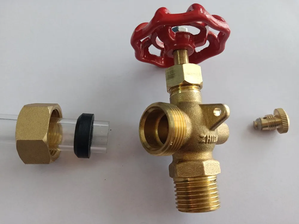 High Pressure Sight Gauge Glass Tubular Level Gauge Valve Brass Level