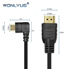Right-Angled Coiled Mini HDMI to HDMI Male to male Cable High Speed Support 3D 1080p Ethernet Audio Return