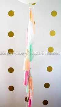 New Party Decoration Ideas Handmade Balloon Tassels Peach Mint