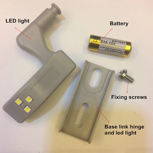 Wardrobe Door Kitchen Led Battery Hinge Light Hinge Lamps