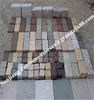 Decorative paving floor dark rusty flagstone stepping stones