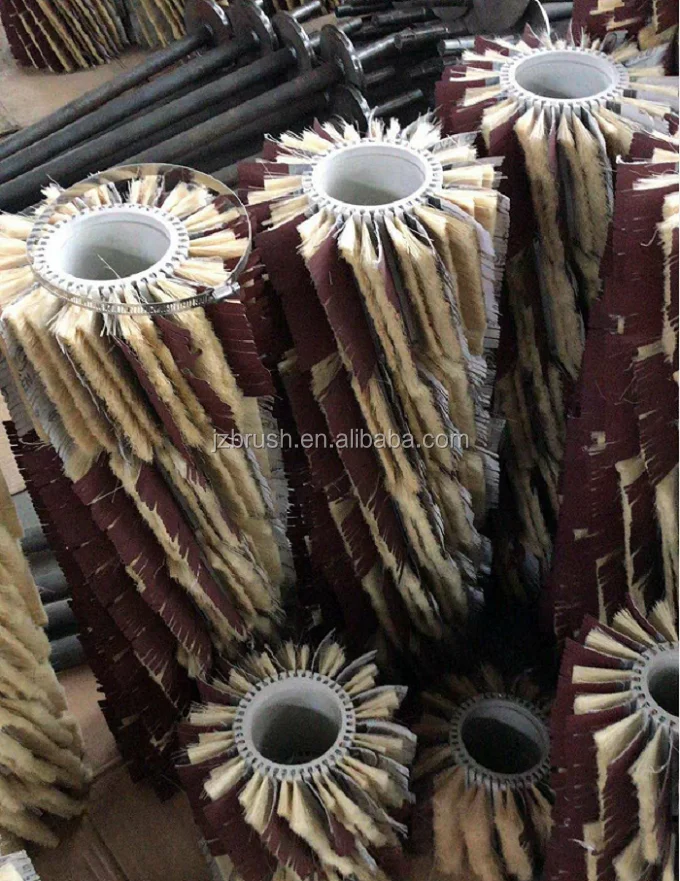 Professional Interleaf Flap Wheel Drum Wood Sanding Brush With Kehole