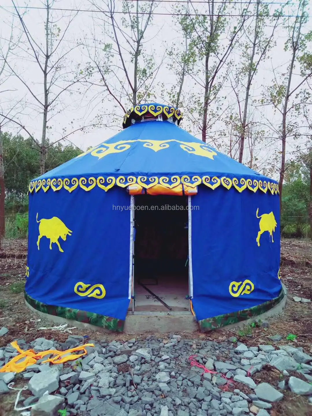 canvas waterproof steel frame tent camping mongolian ger yurt