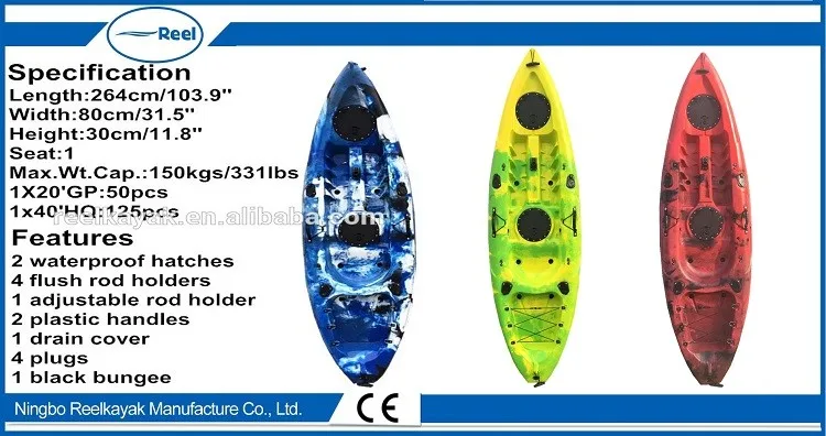 New style wholesale fishing canoe cheap plastic kayak boats sale