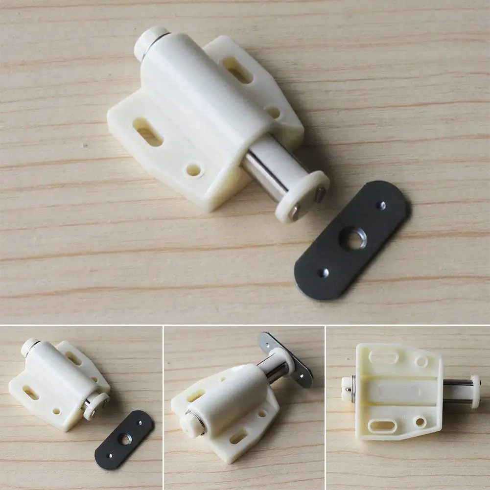 uxcell Magnetic Touch Catch Latch Push to Open System Damper Buffer for Cabinet Door Cupboard White 10 Sets