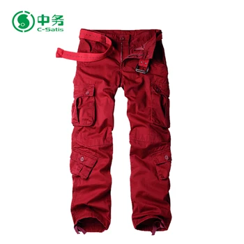 cargo red pants