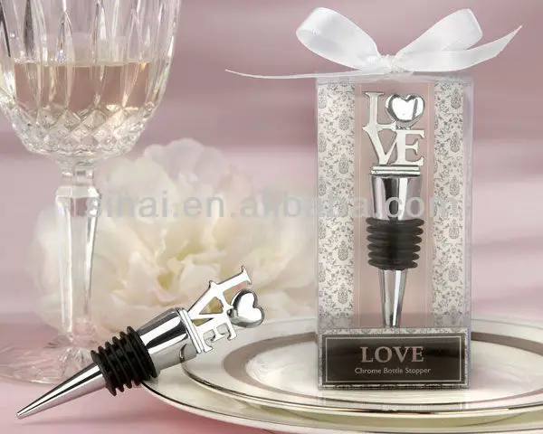 SNWF-C-5024  LOVE  Chrome Bottle Stopper