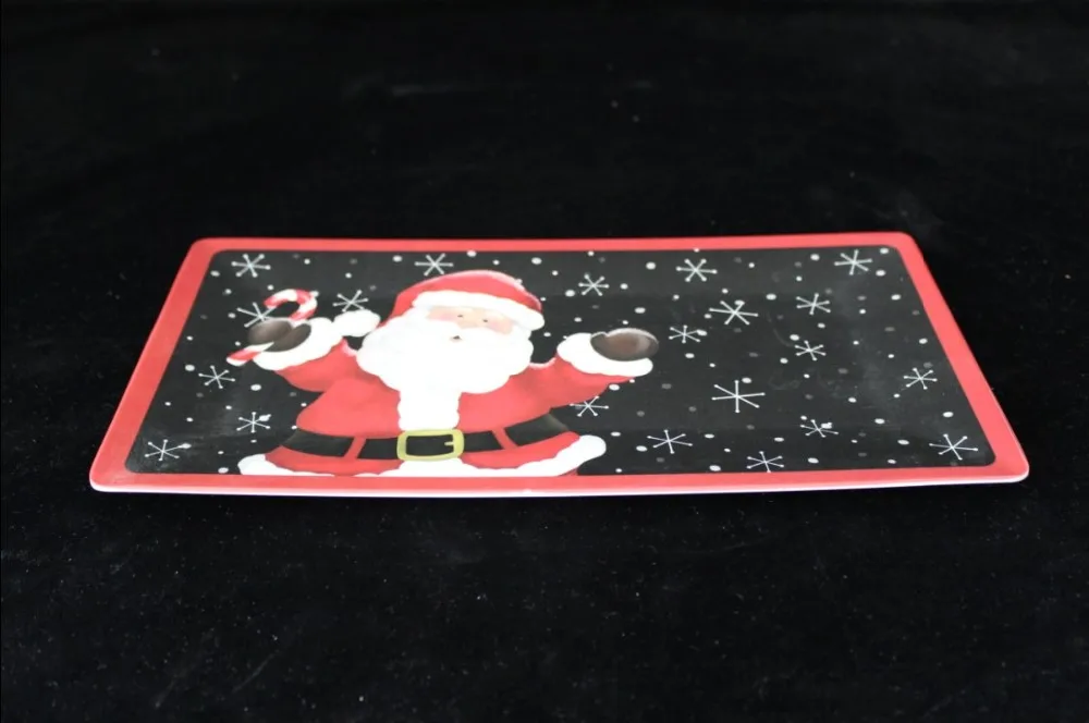 christmas melamine fruit salad plate
