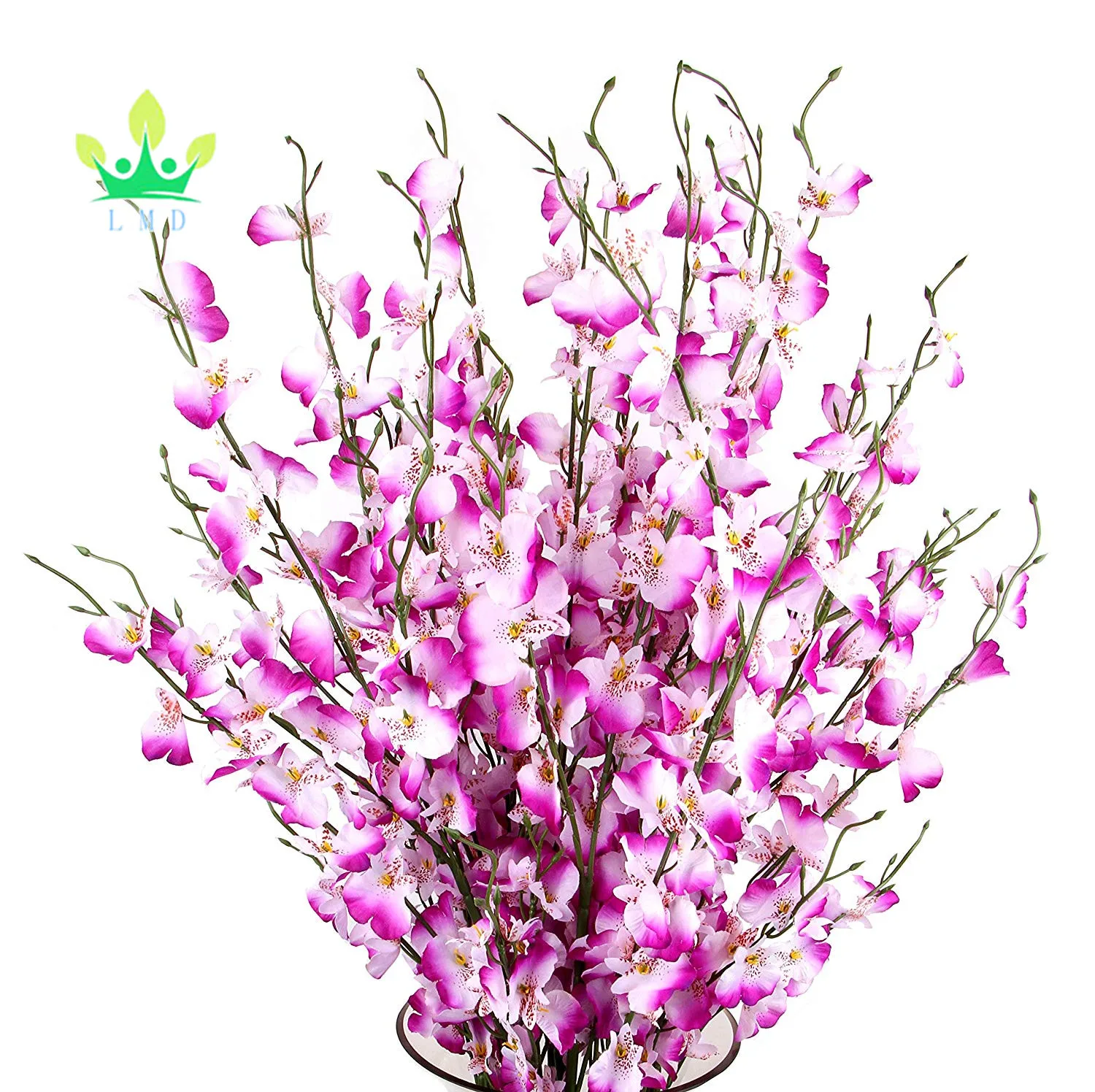 Artificial Orchids Flowers,12 Pcs Silk Artificial Orchids Flowers In