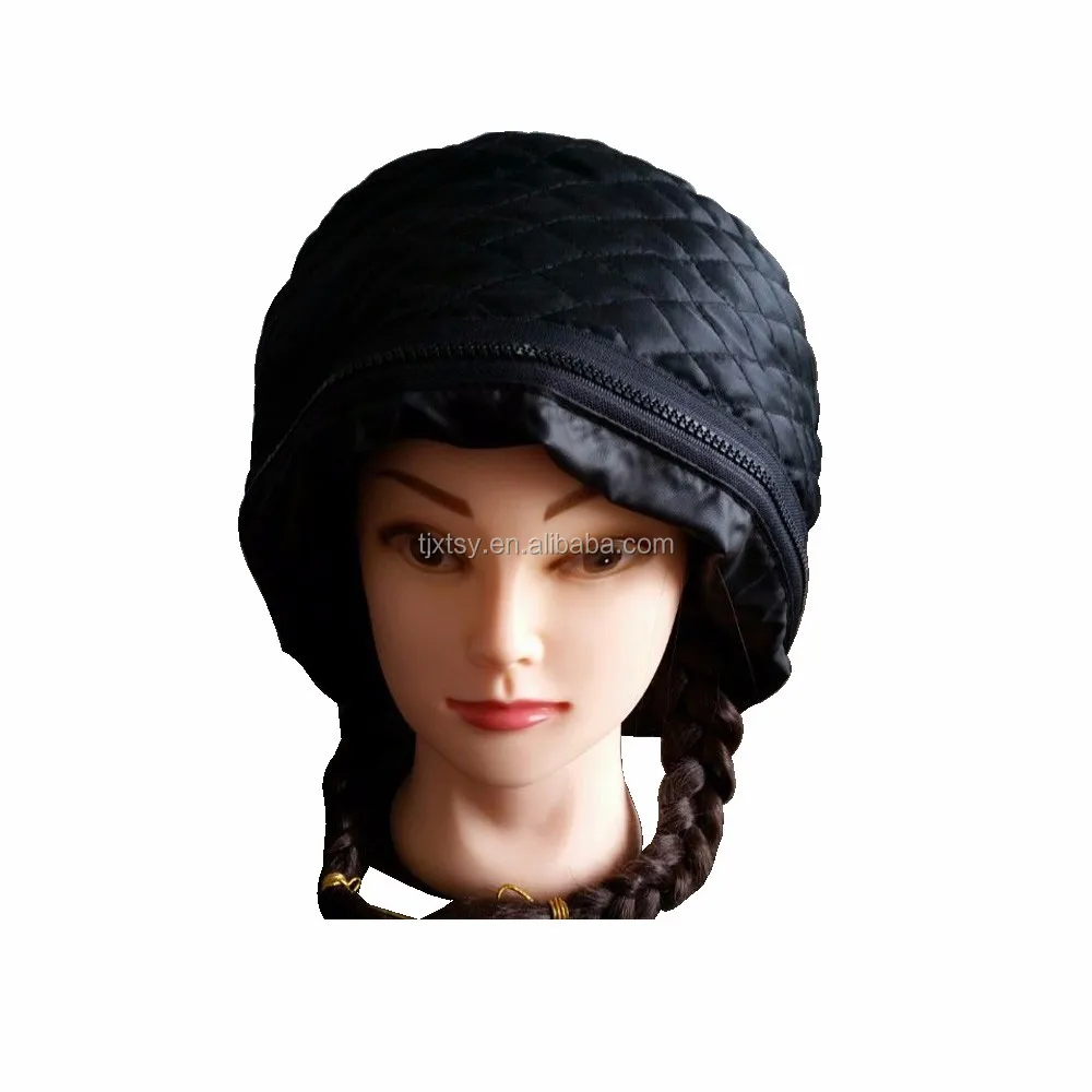 Good Quality Pvc Fast Heating Hair Steamer Cap For Home Use Black 