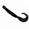 Artificial PVC plastic soft lure worm 14.3cm 9g Screw Thread Single Long Curly Tail Worm