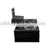 Black Label Glide Style Coffin Case for 10 inch Mixer and Two Turntables in Battle Mode