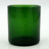 Handmade 10oz stemless cup beer glass Christmas green cased color bubble Tumbler