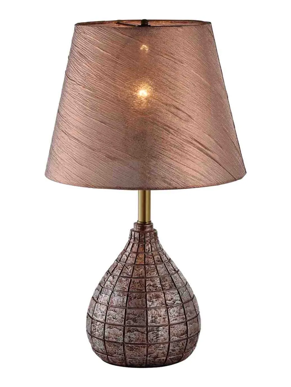 Rose Gold Fabric Shade Modern Resin Bedside Table Lamp Buy Bedside