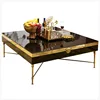 Luxury Modern Arabic Shiny Golden steel legs High Glossy Medusa Coffee table