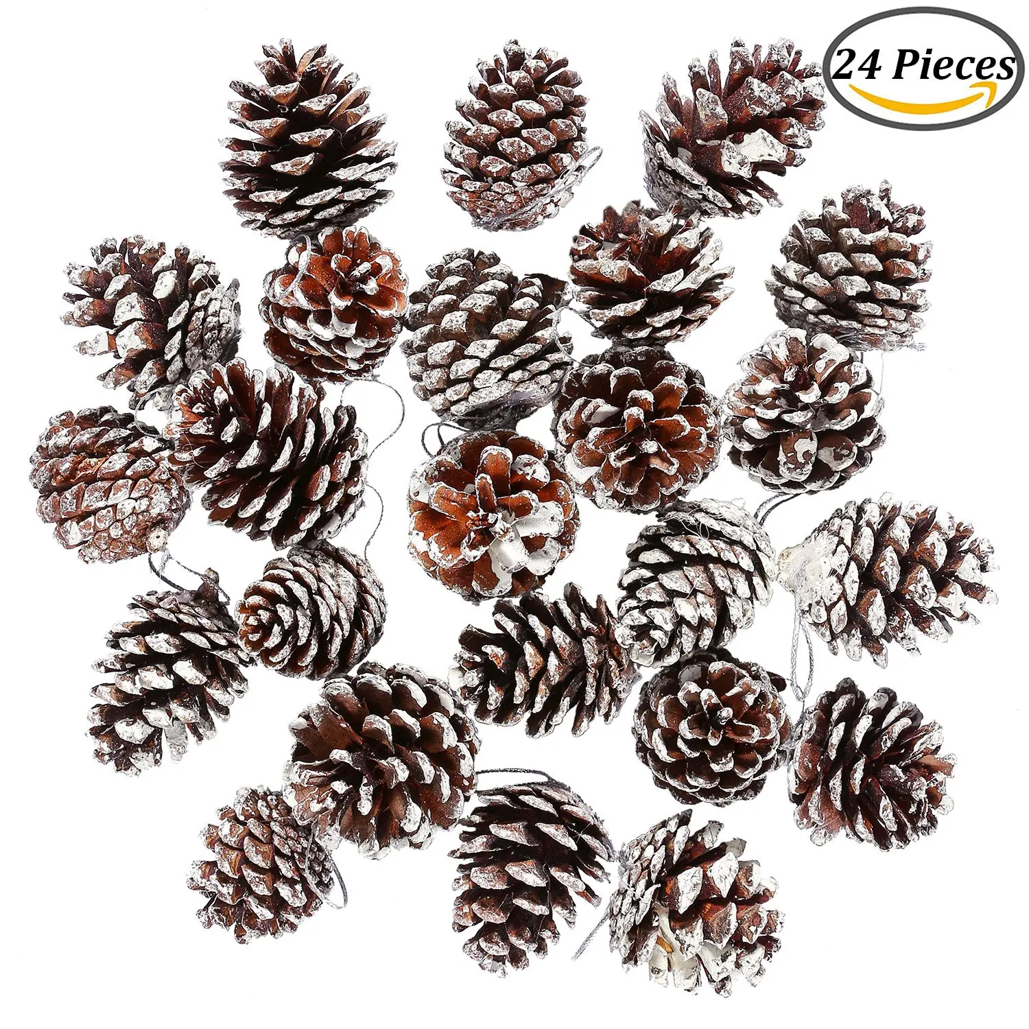 coobey 24 pieces christmas pine cones ornament natural pinecones with string pendant crafts for gift tag - Decorating Large Pine Cones For Christmas coobey 24 pieces christmas pine cones ornament natural pinecones with string pendant crafts for gift tag - Decorating Large Pine Cones For Christmas