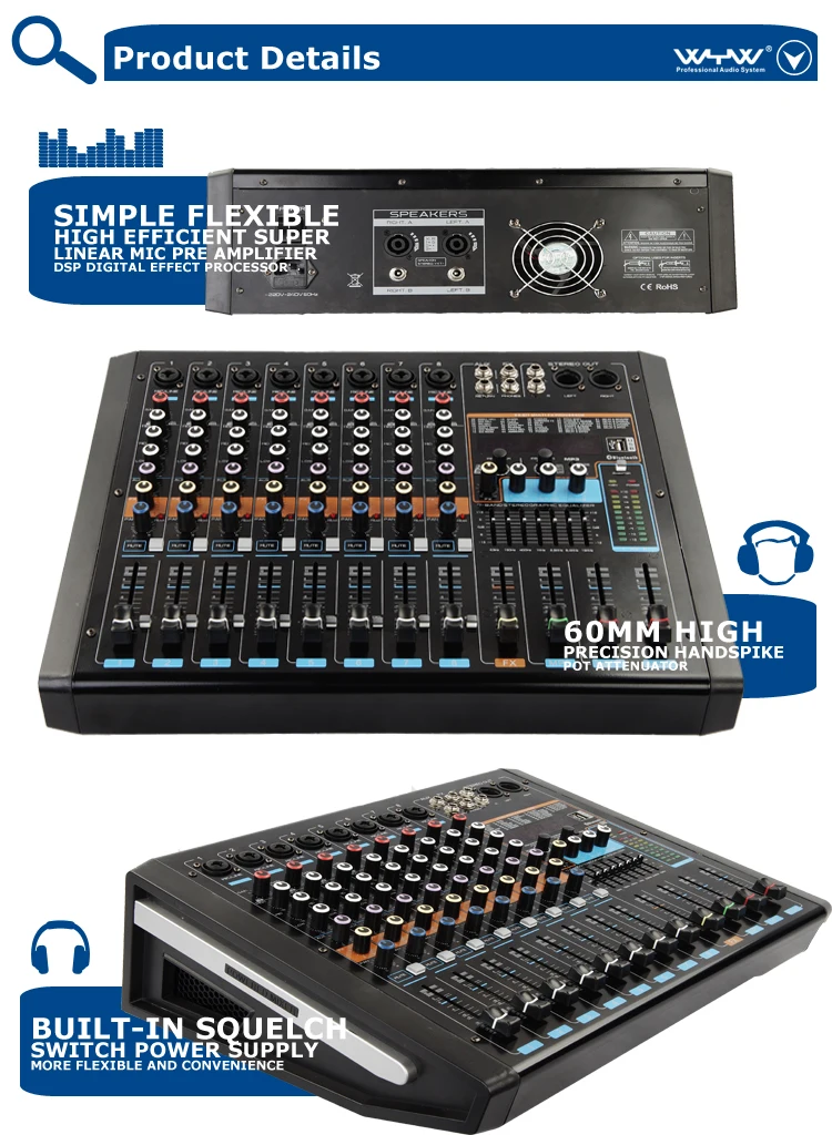 Power Mixer With Usb Phantom Power Buy Power Mixer Usb,Powered Mixer