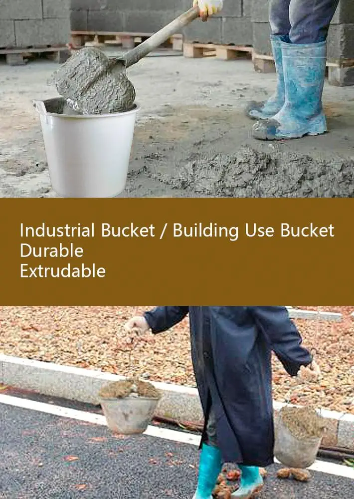 12l Rubber Cement Bucket Durable Reinforced Plastic Bucket For Work