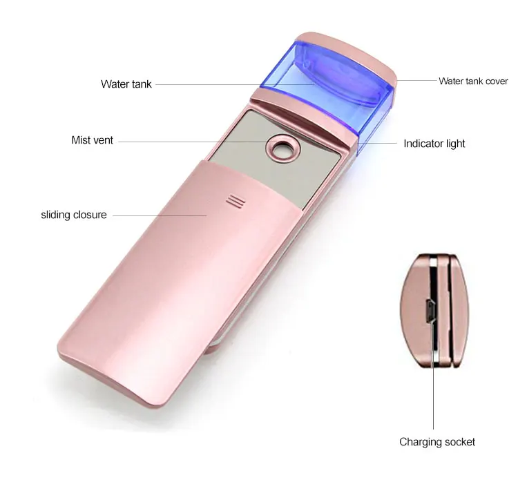 Beauty skin device electric rechargeable facial moisturizer spray mister nano mist spray