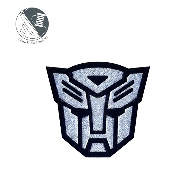 transformers logo embroidered iron patch t-shirt sew 2 5/8  x