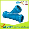 water sewer underground pipeline installation pipe fittings Ductile Iron DI Y style Socket Tee