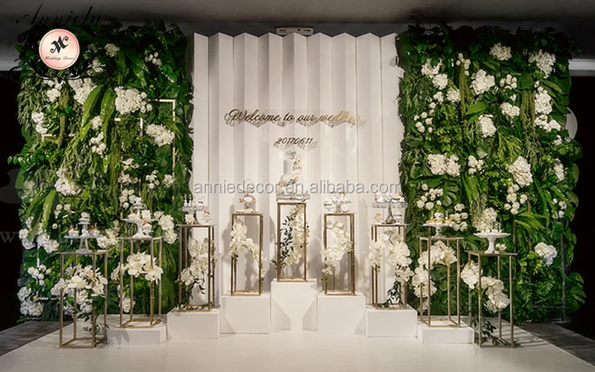 Wedding and Banquet Flower Stand, Hotsale Metal Rectangular Table Decoration Centerpiece