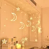 High Quality outdoor indoor moon& star curtain icicle string lights wholesale