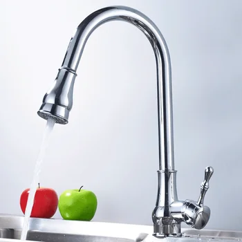 Grifo De Cocina Monomando De Niquel Cepillado Con Cabeza De Rociado