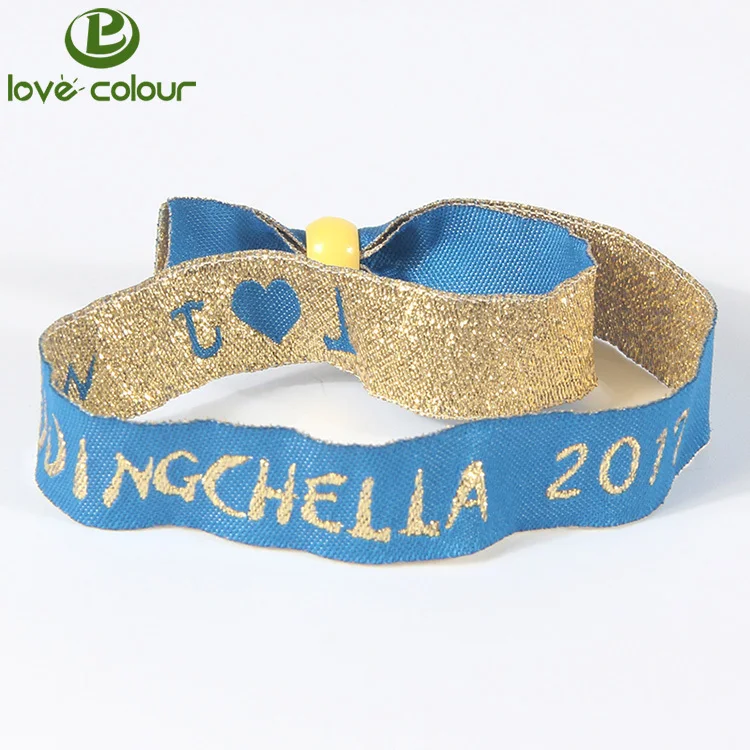 golden logo wristband