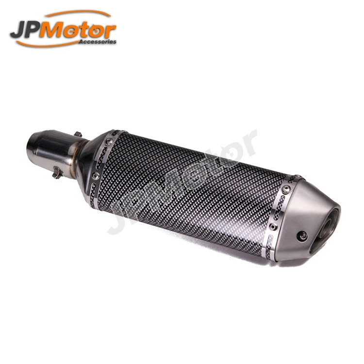 Jpmotor Universal Motorcycle Carbon Fiber Exhaust Muffler Moto Gp