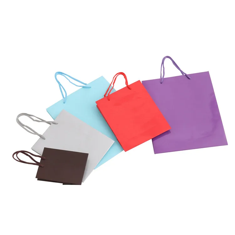 Wholesale Custom Pantone Color Gift Paper Bags With Handle