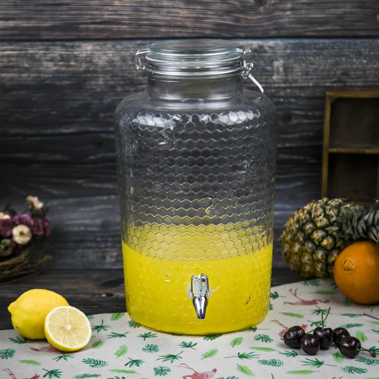 2.5 Gallon Beverage Drink Dispenser Glass Juice Jar With Tap Buy