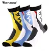 WEST BIKING Men's Compression Sports Socks Badminton Profession Sport Socks Baseball Basketball Running Hiking Riding Bike Socks