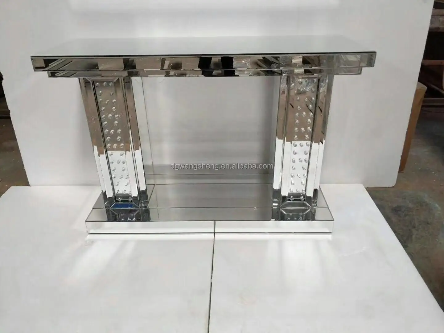 Living Room Mirrored Furniture Console Table With Wall Mirror Buy