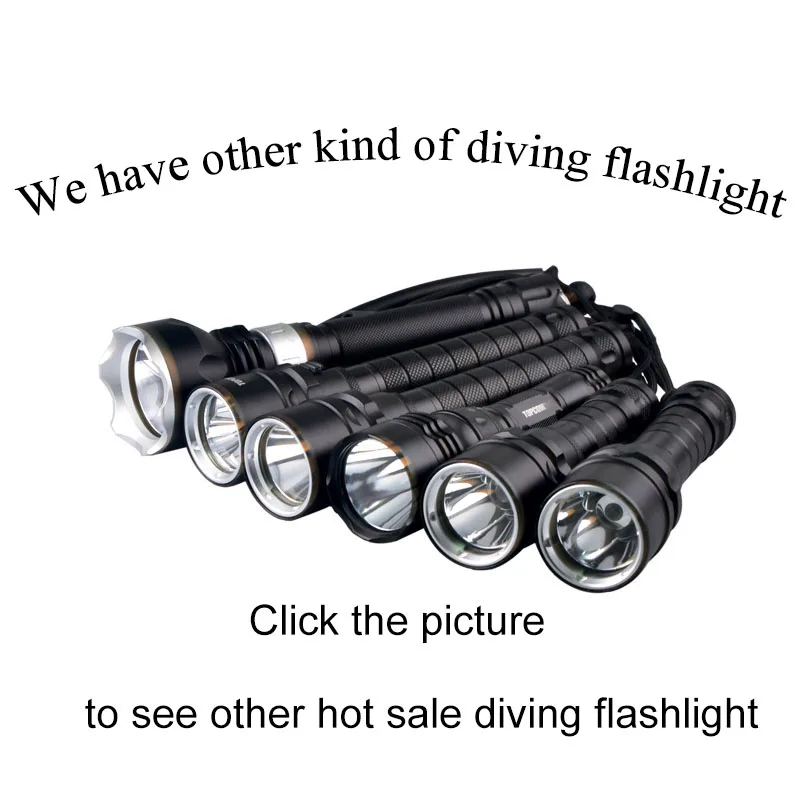 Professional T6 Waterproof Dive Flashlight Rechargeable LED Scuba Diving Equipment