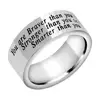 engraving braver than You Believe encourage text words ring for good gift