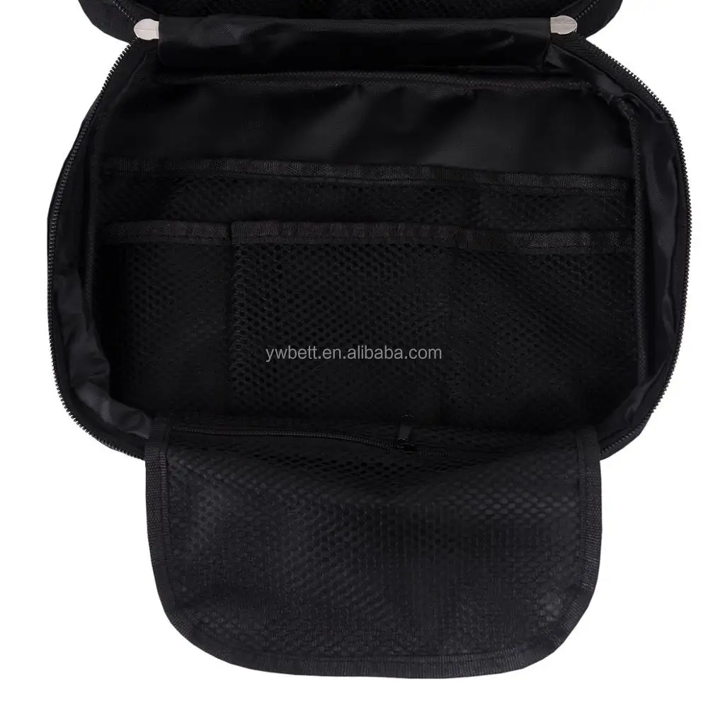 Personal Black Travel Shower Organizer Hanging Toiletry Wash Bag