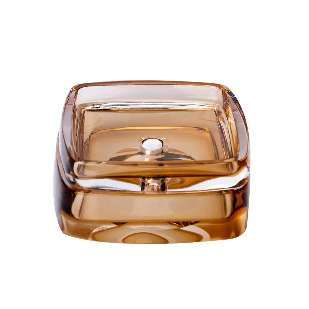 High-grade Glass Amber Creative Soap Dish Soap Box Artificial Blow Hand-Made High-end Double Glass Dish