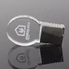 New model acrylic material customized laser engraving logo led light up lamp shape usb flash disk