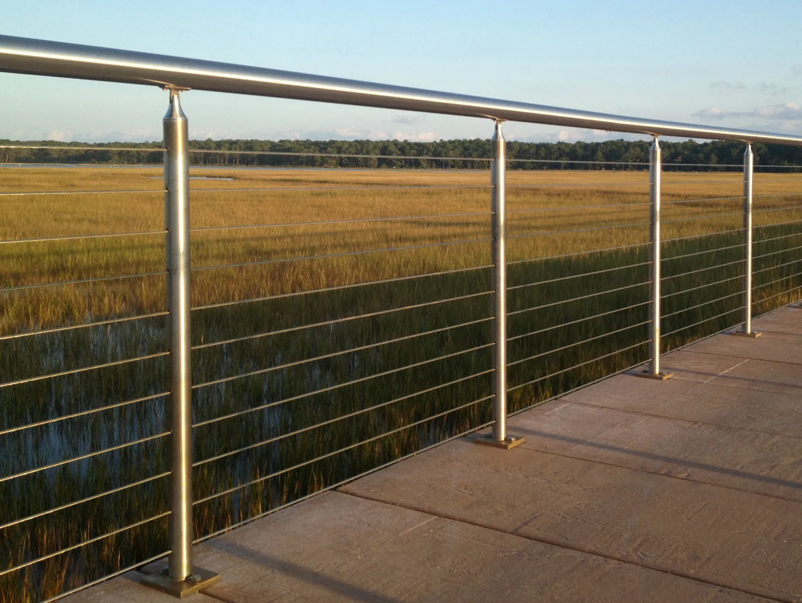 Boden Montage Modernes Edelstahl-kabel Geländer Für Außen Decks - Buy