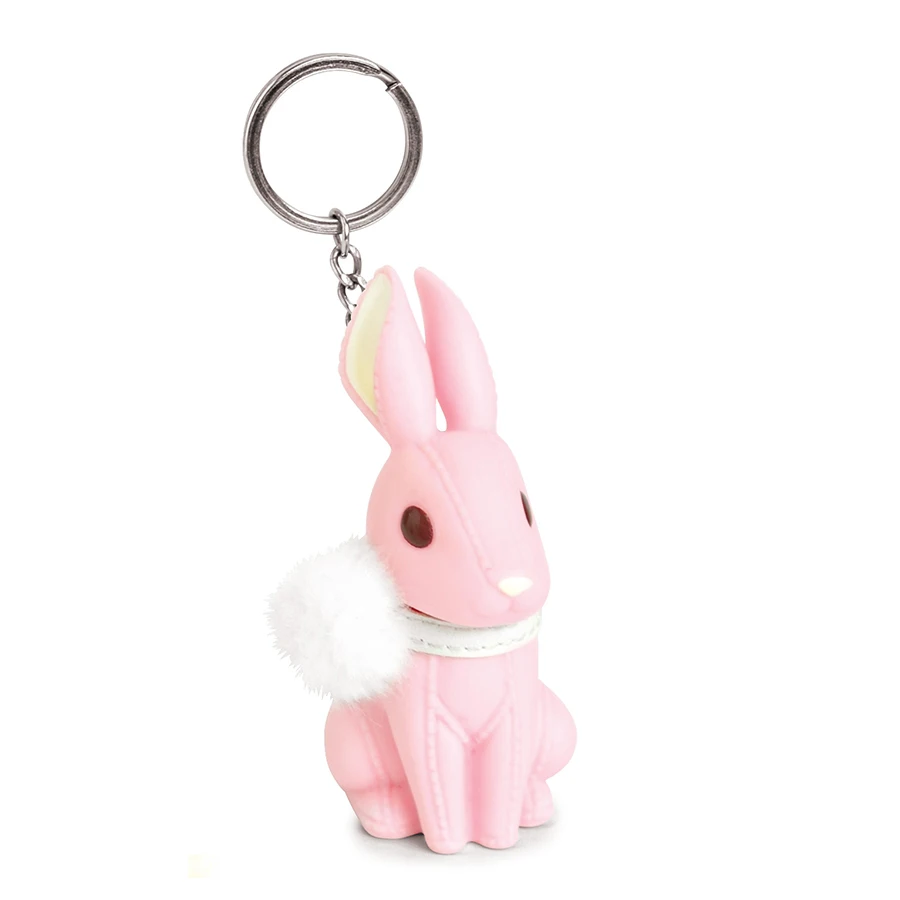 Custom Animal Keychain Plastic Pvc Rabbit Keychain For Promotional