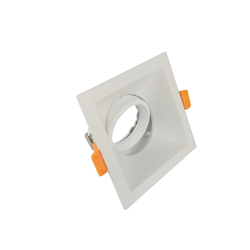 New Recessed LED Spot Light MR16 GU10 White Square Shape Fixture Frame