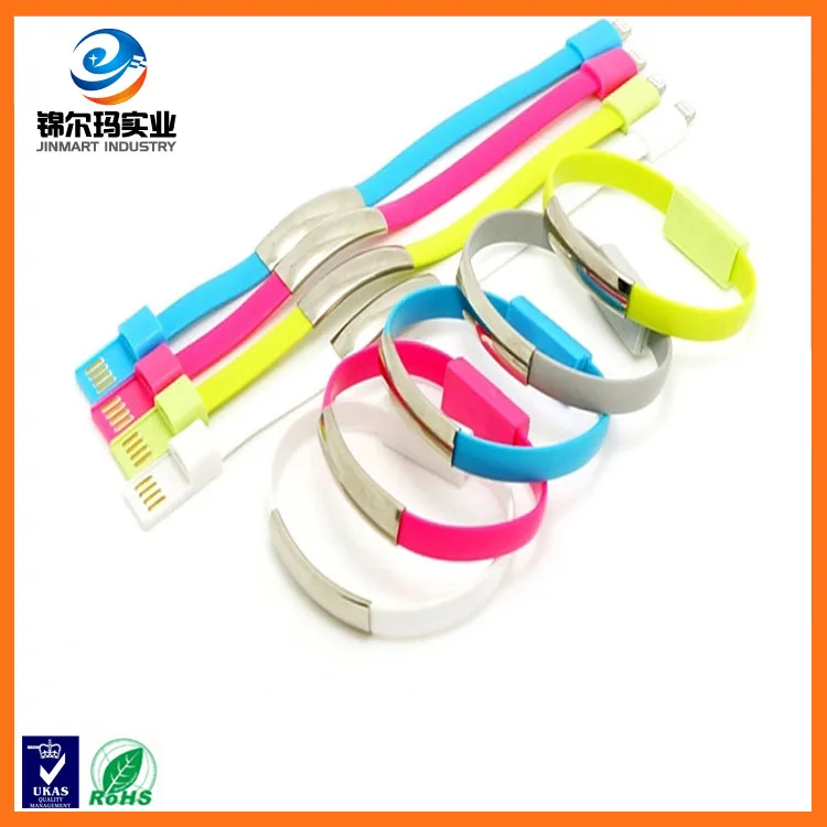 Short Bracelet Micro USB V8 Data Sync Charger Cable For Cell Phones