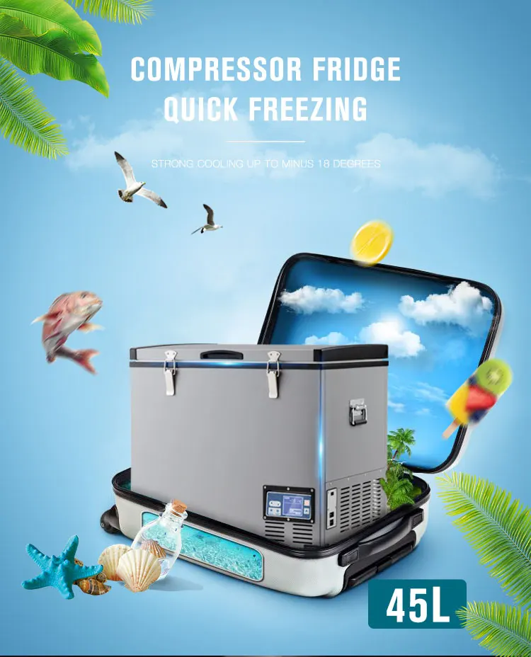 45l Cold Rolledsheet Camping Freezer Dc 12v 24v Freezers For Caravan