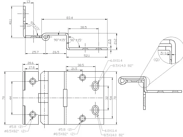 Overlay Institutional Wrap Around Hinge for furniture door
