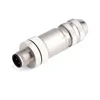 M12 4pins Male and female cable shield screw termination connector