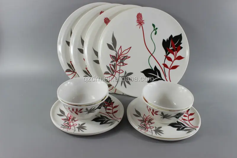 12 pcs melamine dinnerware sets